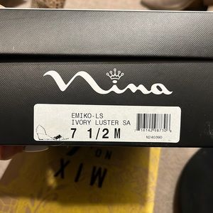 Nina Emiko embellished evening wedge, size 7.5